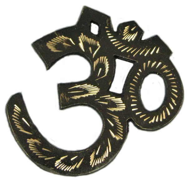 Flat Black Om - 3.5\"