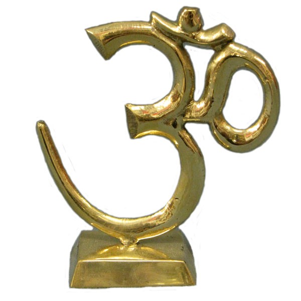Brass Standing Om - 3\"