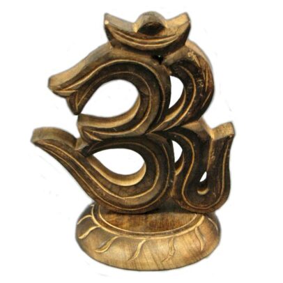 Wooden Standing Om - 8\"