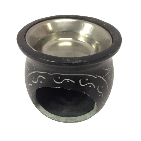 Soap Stone Oil Burner Small Black