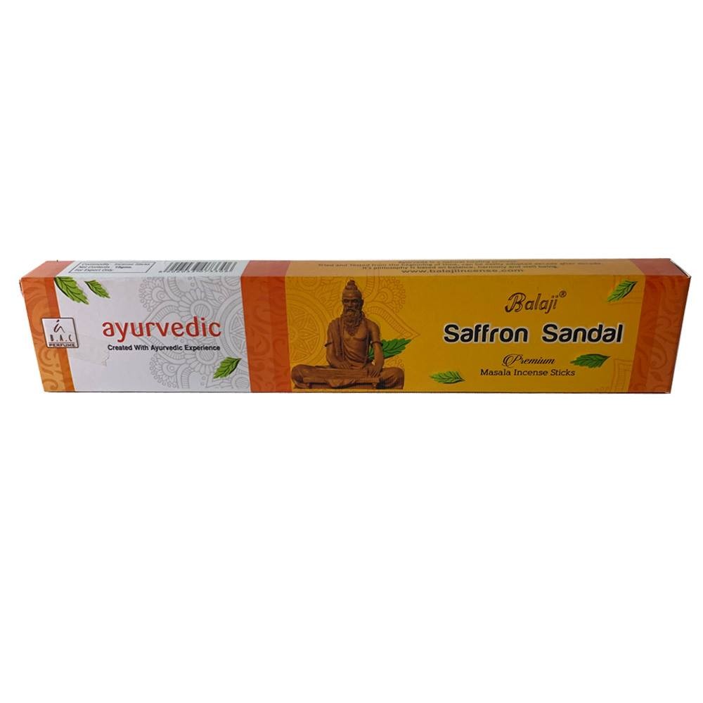 Ayurvedic Series Saffron Sandal – Balaji 15gms Incense Sticks