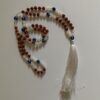 Turkish Eye Rudraksha Mala - White Moon Stone