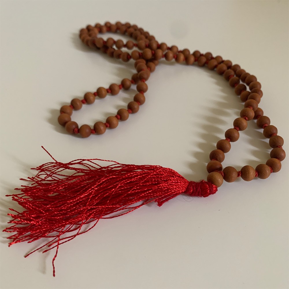 Sandalwood Knotted Mala (Small)