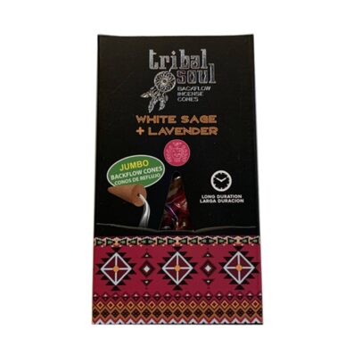 White Sage & Lavender - Tribal Soul Backflow Incense Cones (X10)