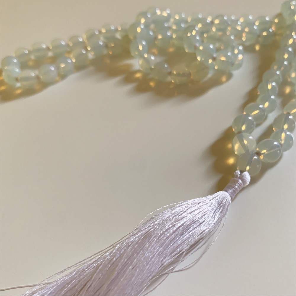Mala - White Moon Stone