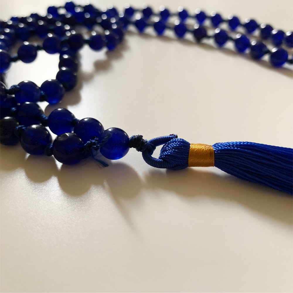 Mala - Dark Blue Chalcedony