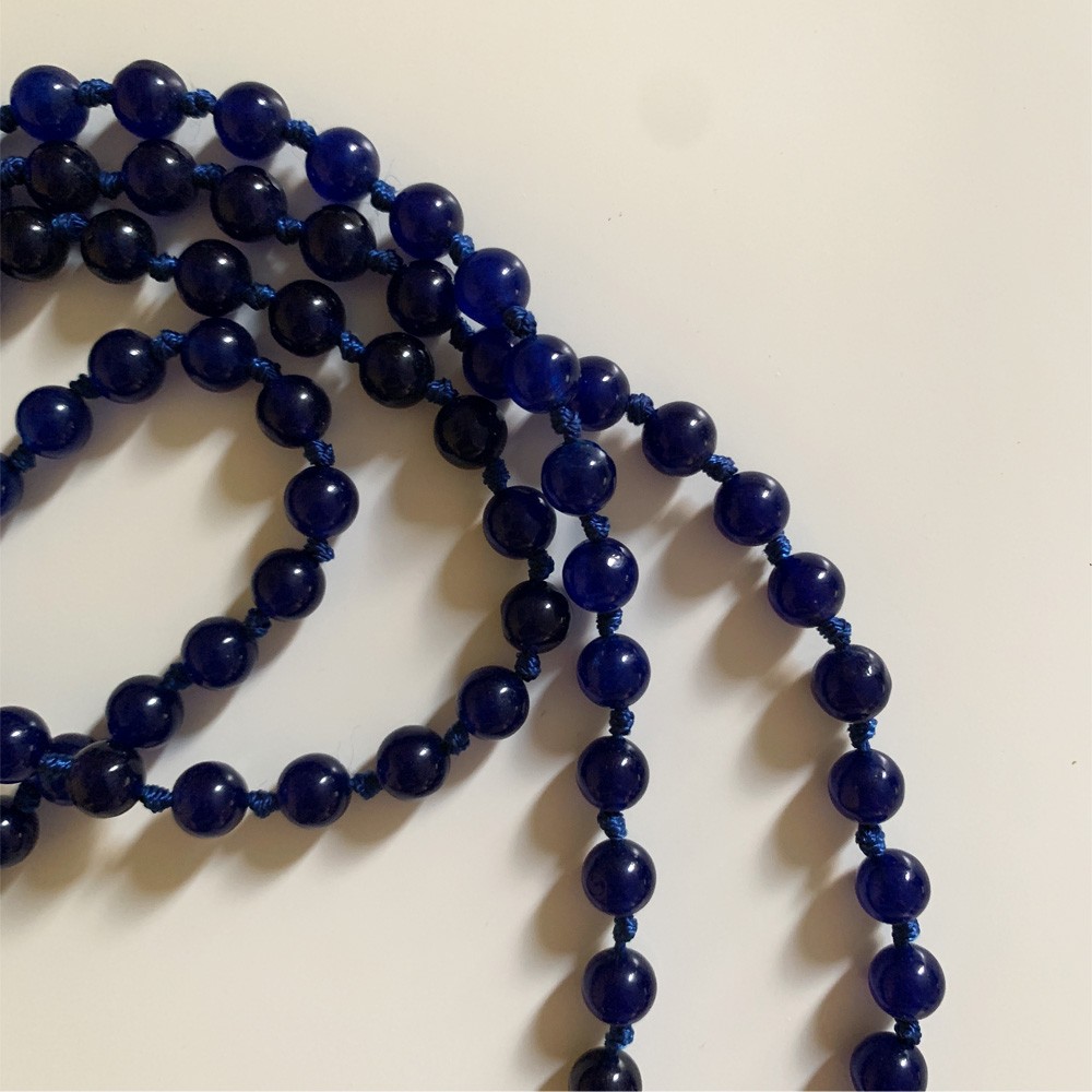 Mala - Dark Blue Chalcedony
