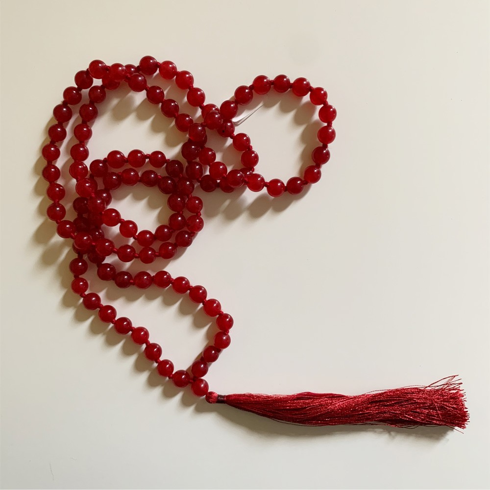 Mala - Deep Red Chalcedony