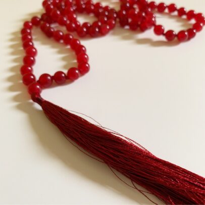 Mala - Deep Red Chalcedony