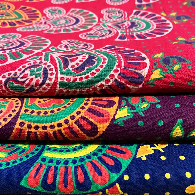 Mandala Tapestry - Cosmic Dots (Red)