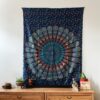 Mandala Tapestry - Mystic Garden (Navy Blue)