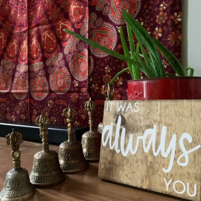 Mandala Tapestry - Mystic Garden (Burgundy)