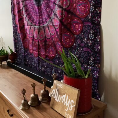 Mandala Tapestry - Mystic Garden (Purple)