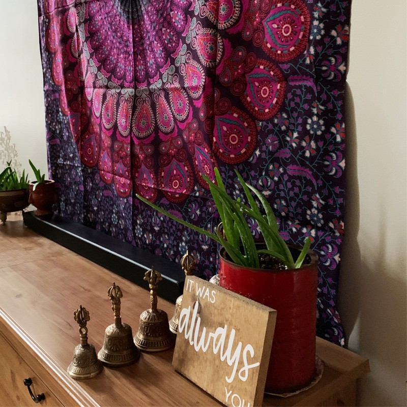 Mandala Tapestry - Mystic Garden (Purple)