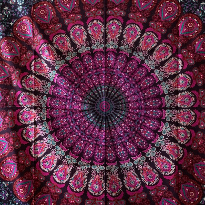 Mandala Tapestry - Mystic Garden (Purple)
