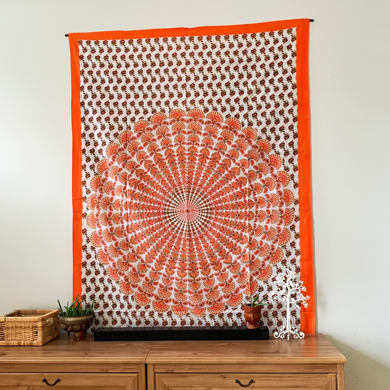 Mandala Tapestry - Inner Light (Orange)