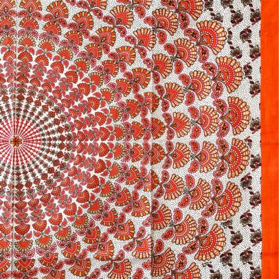 Mandala Tapestry - Inner Light (Orange)