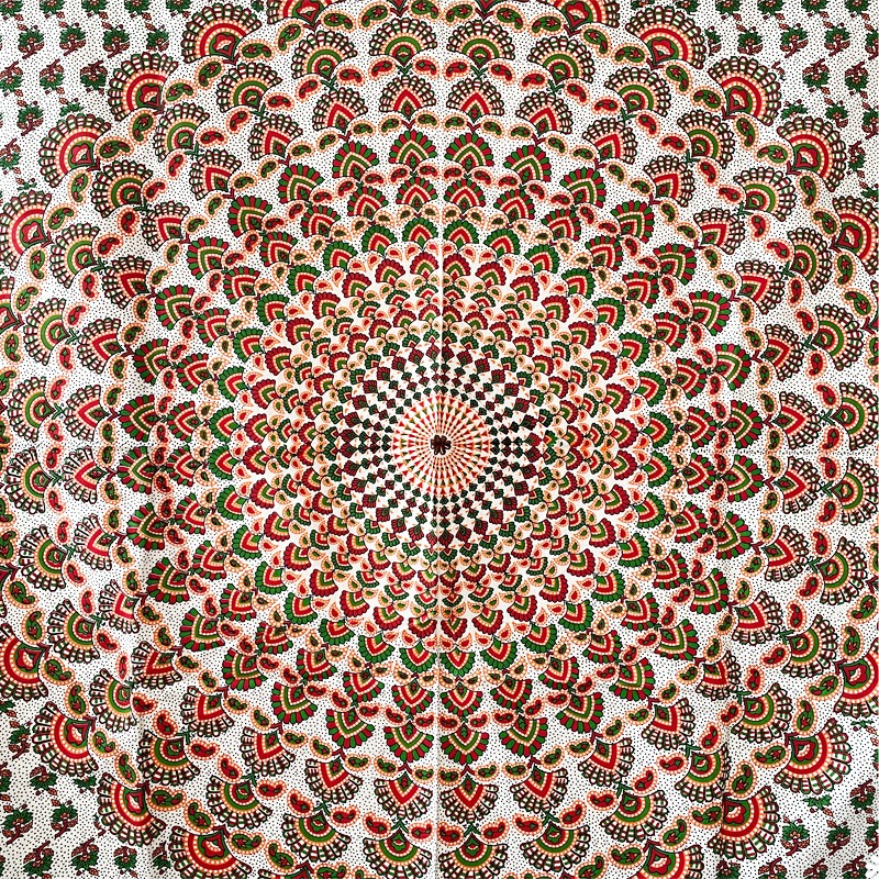 Mandala Tapestry - Inner Light (Red)