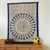 Mandala Tapestry - Vibrant Garden (Blue)