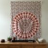 Mandala Tapestry - Peaceful Garden (Terra Cotta)