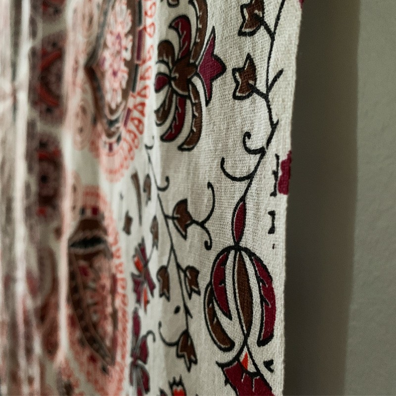 Mandala Tapestry - Peaceful Garden (Terra Cotta)