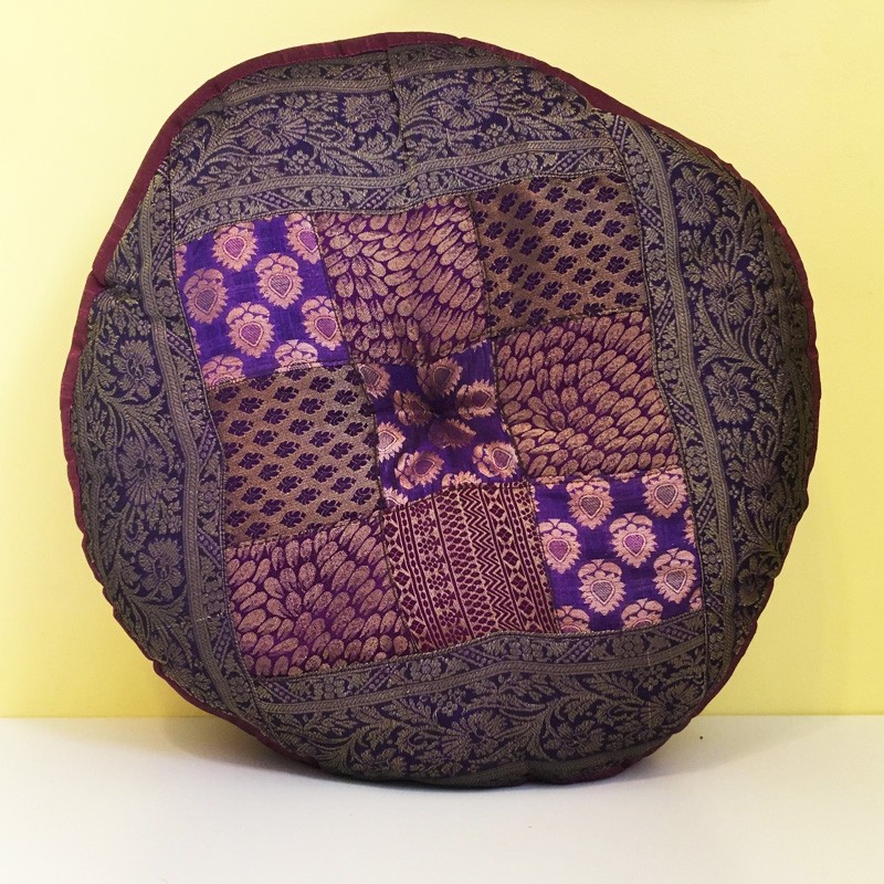 Meditation Cushion - Round Purple