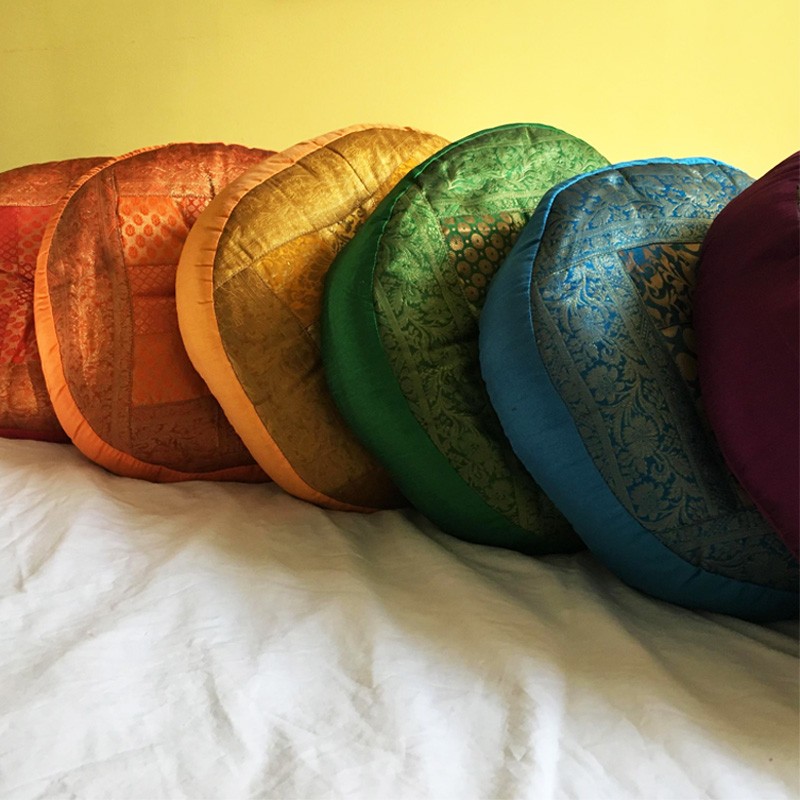 Meditation Cushion - Round Purple