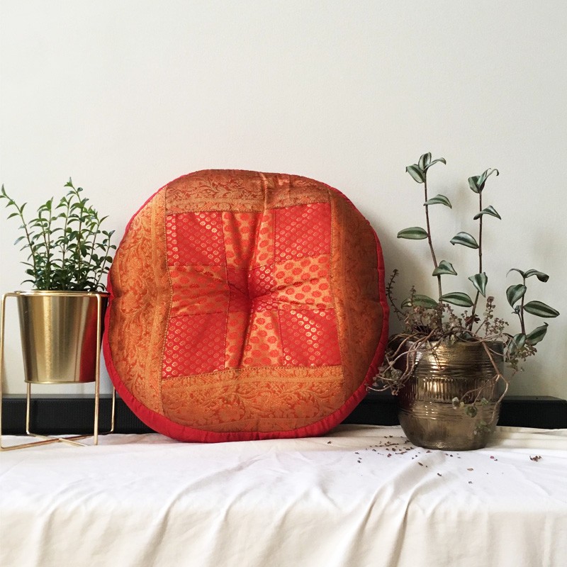 Meditation Cushion - Round Red