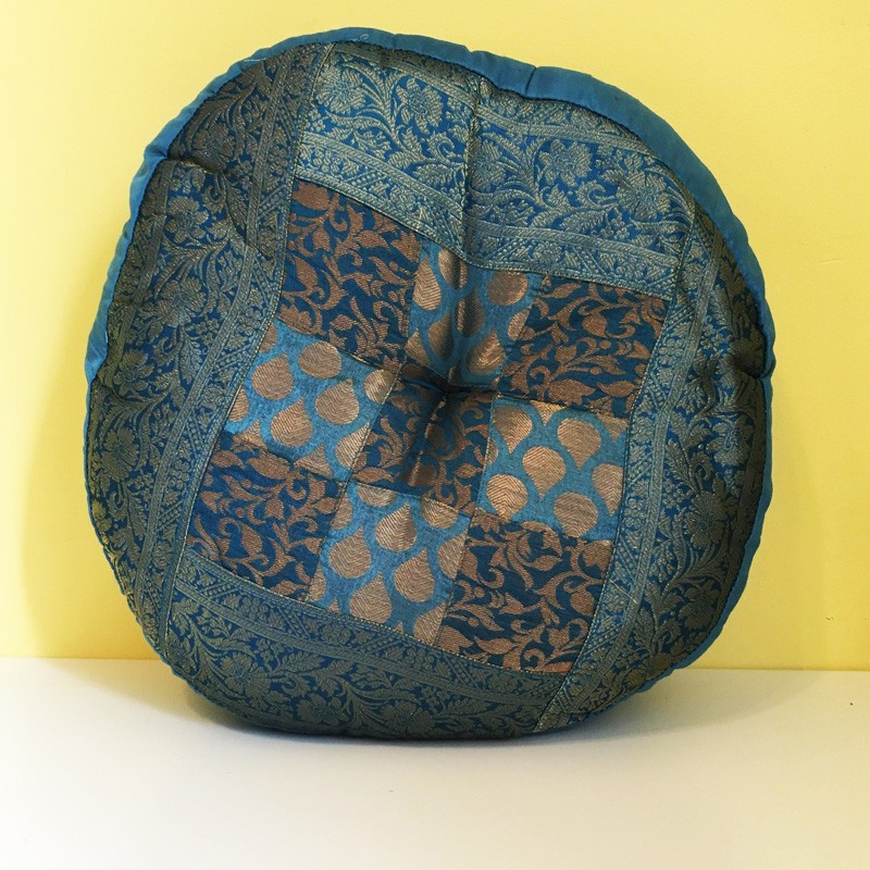 Meditation Cushion - Round Turquoise