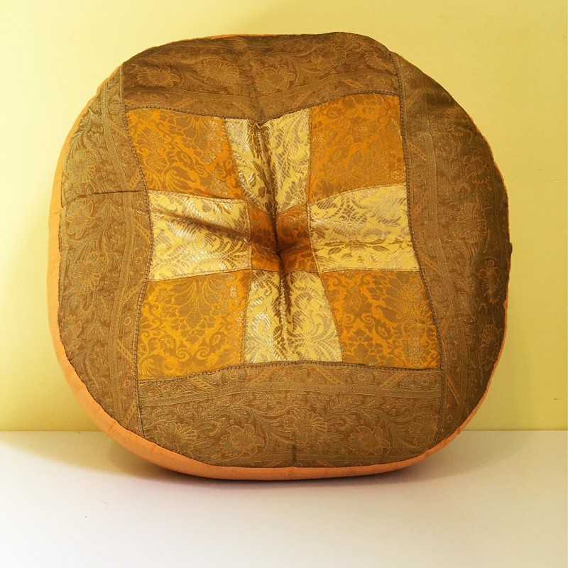 Meditation Cushion - Round Yellow