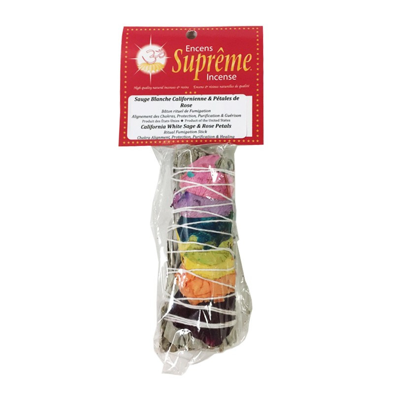 Seven Chakras Rose Petals - Supreme California White Sage