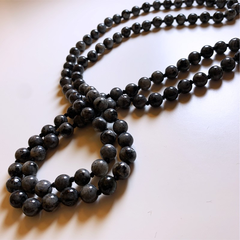 Mala - Snowflake Obsidian
