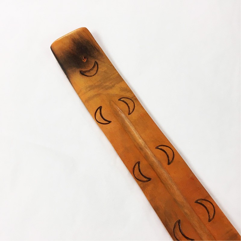 Flat Burner - Orange Engraved Moon