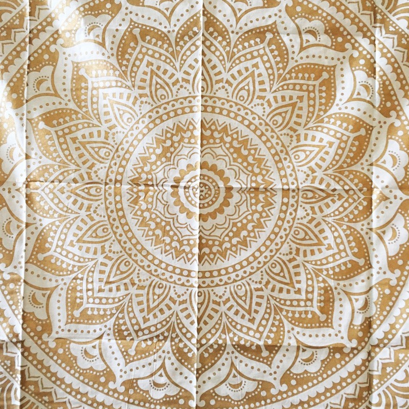 Gold Tapestry - White Lotus