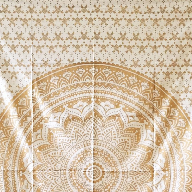 Gold Tapestry - White Lotus