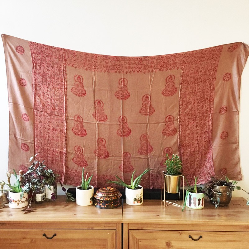 Meditation 2-in-1 Printed Textile - Buddha (Brown)