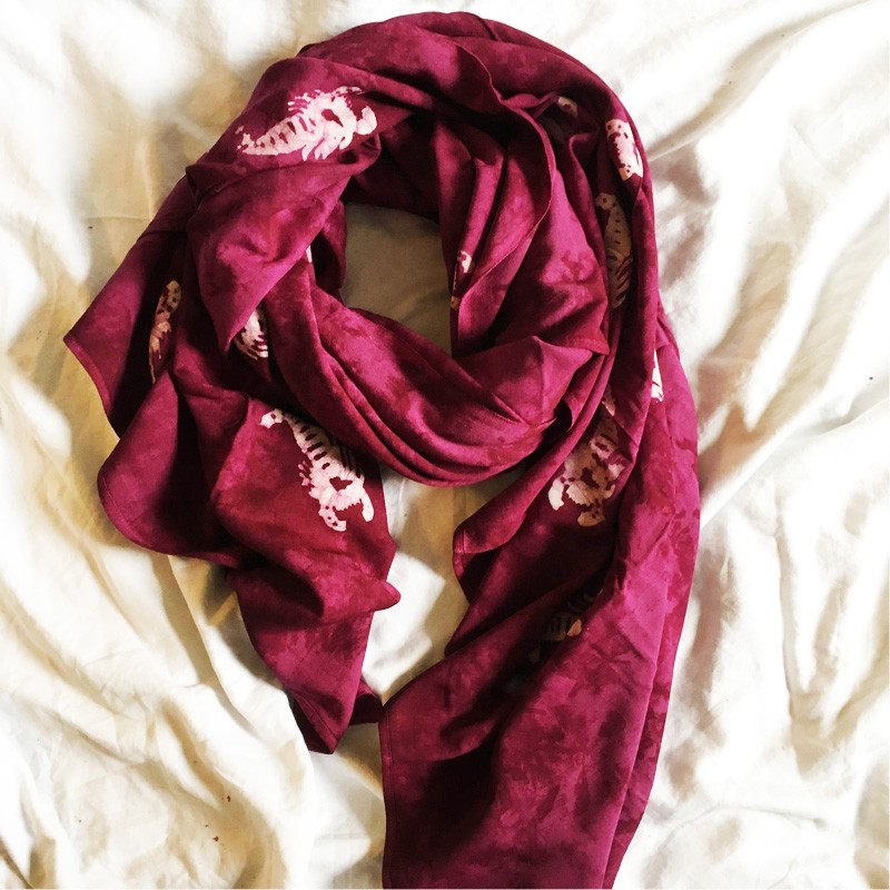 Batik 2-in-1 Printed Textile - Scorpion (Magenta)