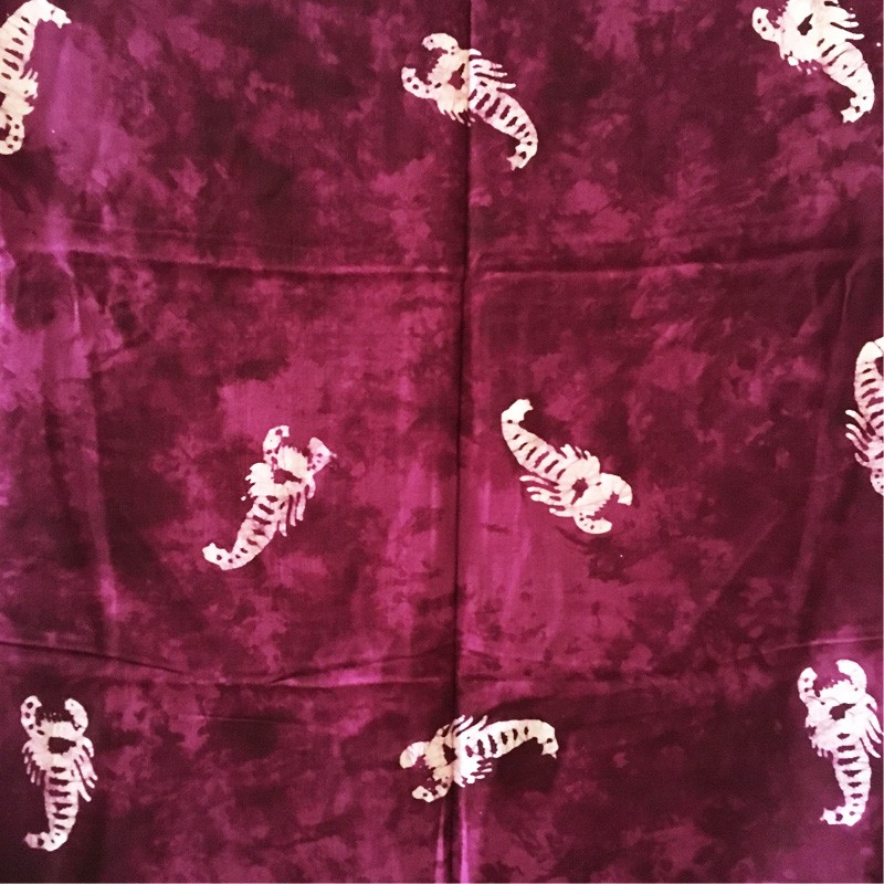 Batik 2-in-1 Printed Textile - Scorpion (Magenta)