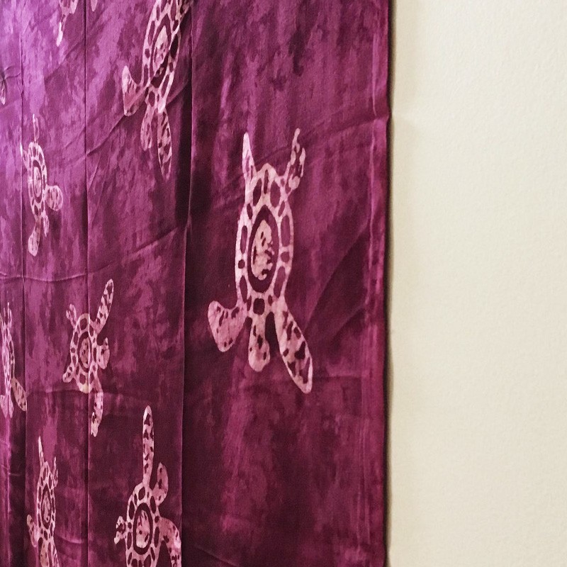 Batik 2-in-1 Printed Textile - Sea Turtle (Magenta)