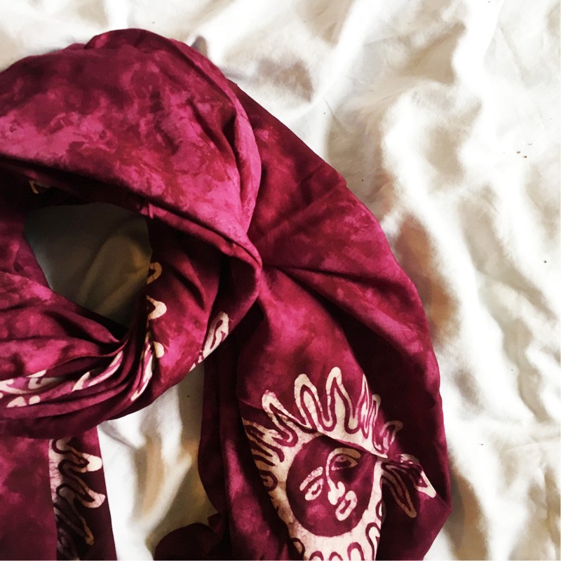 Batik 2-in-1 Printed Textile - Sun (Magenta)