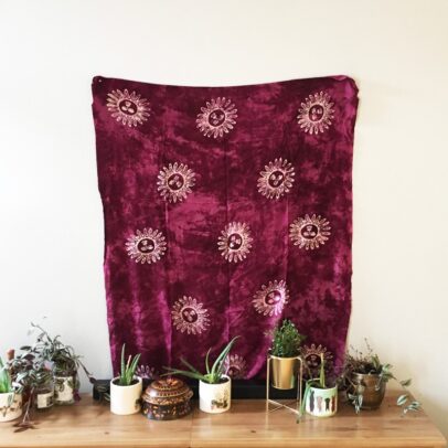 Batik 2-in-1 Printed Textile - Sun (Magenta)