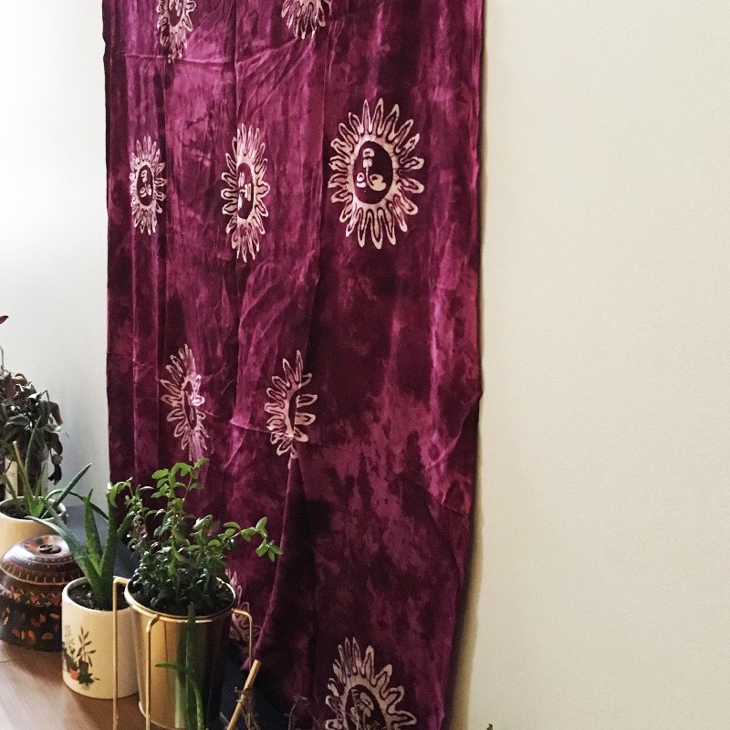 Batik 2-in-1 Printed Textile - Sun (Magenta)