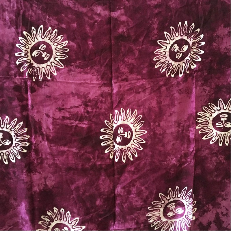 Batik 2-in-1 Printed Textile - Sun (Magenta)