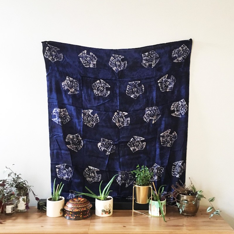 Batik 2-in-1 Printed Textile - Tropical Fish (Blue)