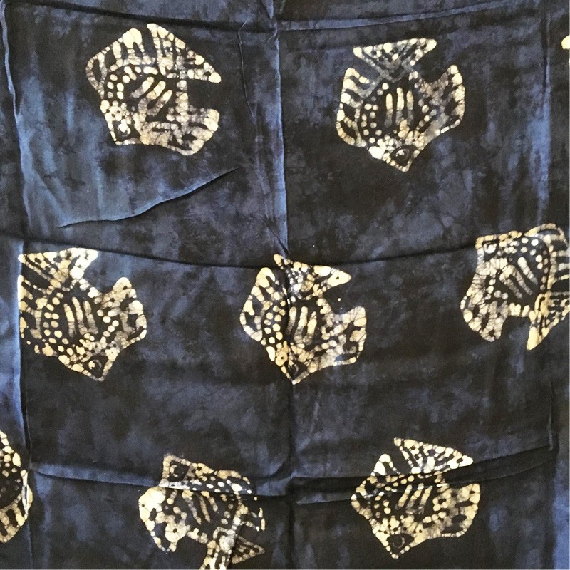 Batik 2-in-1 Printed Textile - Tropical Fish (Blue)