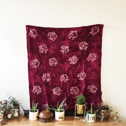 Batik 2-in-1Printed Textile - Tropical Fish (Magenta)