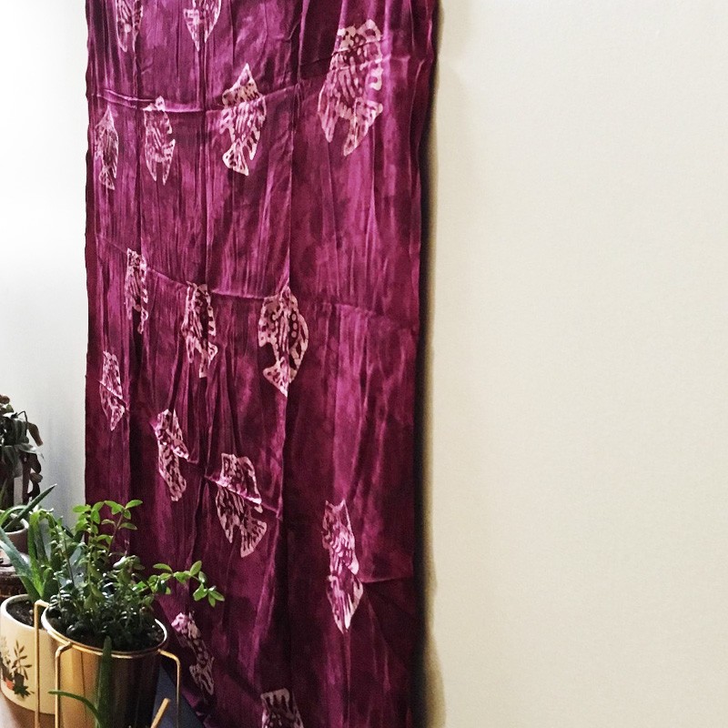 Batik 2-in-1Printed Textile - Tropical Fish (Magenta)