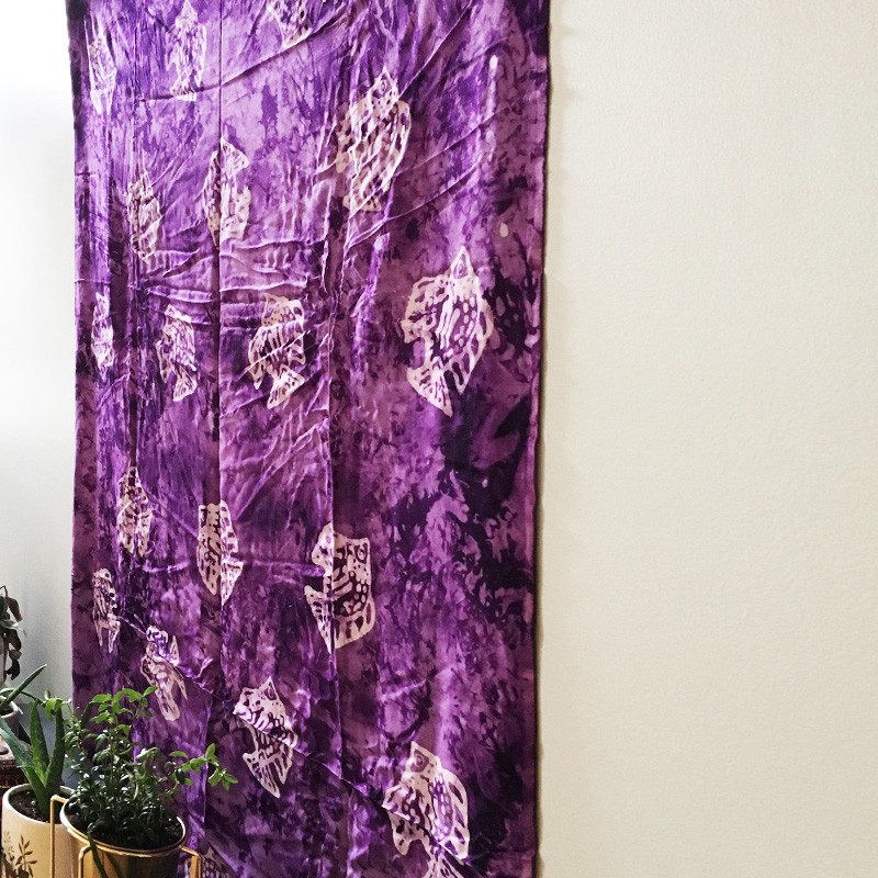 Batik 2-in-1 Printed Textile - Tropical Fish (Purple)