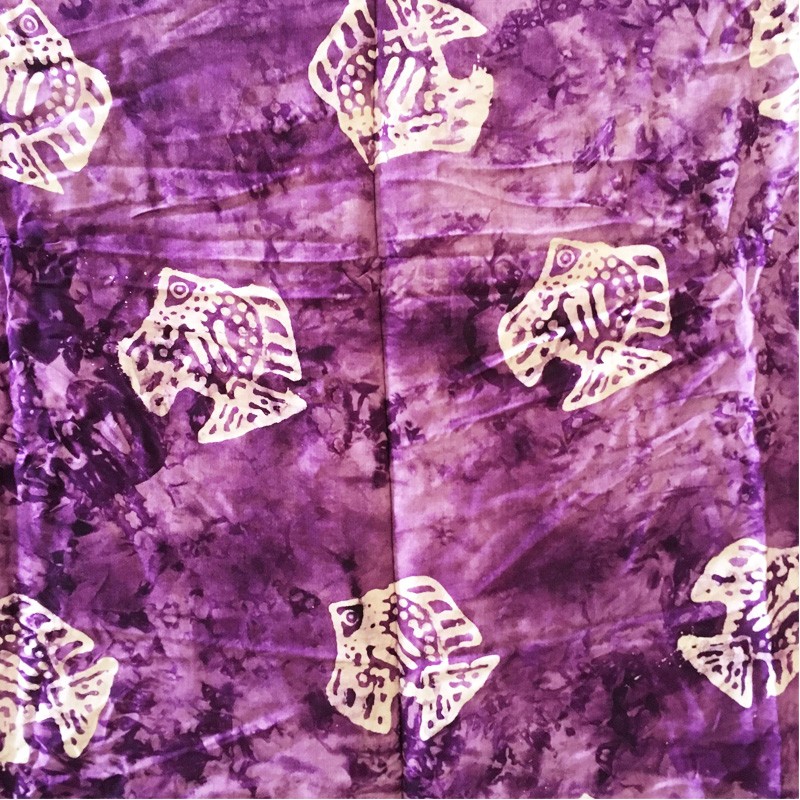 Batik 2-in-1 Printed Textile - Tropical Fish (Purple)