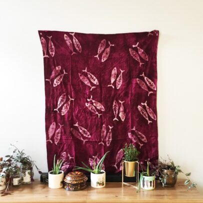 Batik 2-in-1 Printed Textile - Twin Fish (Magenta)